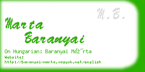 marta baranyai business card